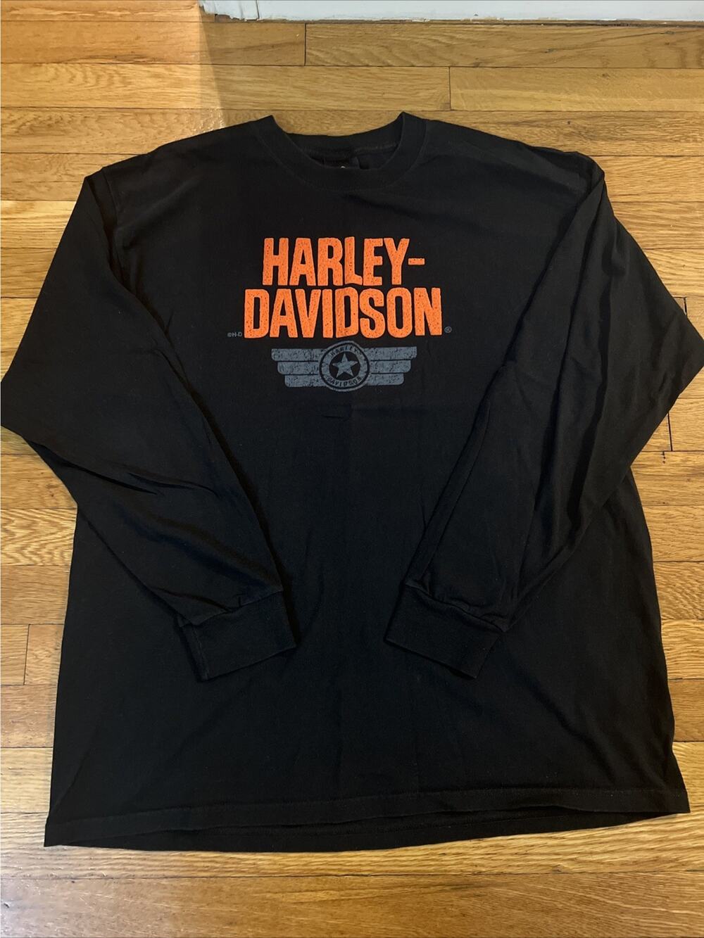 Harley Davidson Mens Xtra Large Cancun Mexico Black Long Sleeve Puffy Letters